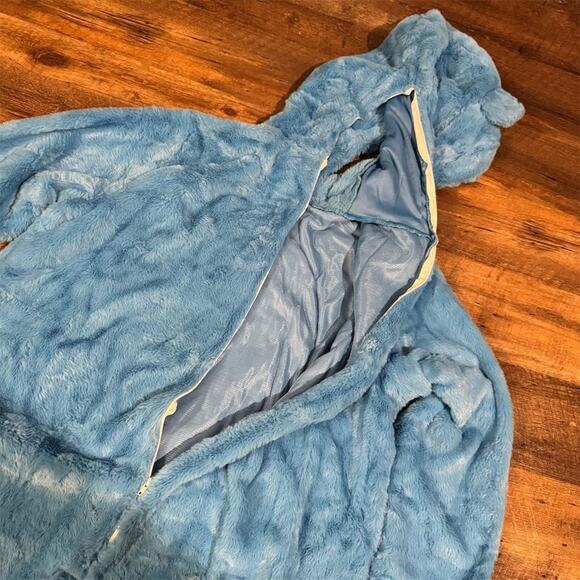 Care Bears Grumpy Bear Adult Costume Union Suit Blue Rain Cloud Size S Furry - Picture 7 of 11